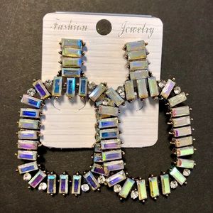 Rhinestone Hoop Shape Earrings